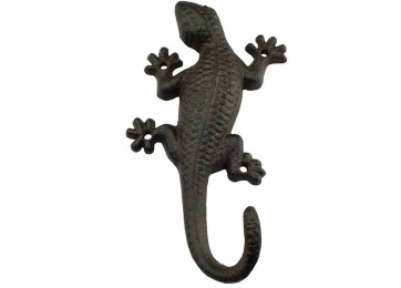 CAST IRON WALL HOOK - GEKKO LIZARD