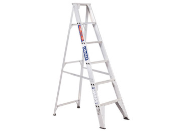 ALUMINIUM SINGLE SIDED STEP LADDER - 2.4M