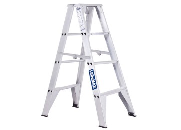 ALUMINIUM DOUBLE SIDED STEP LADDER - 1.2M