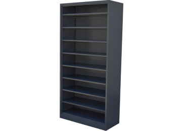 STORAGE CABINET 1.8M DARK GREY - OPEN SHELVES