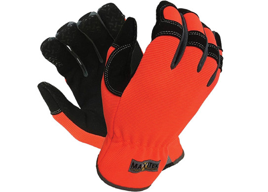 SURP GLOVE RIGGER LEATHER PALM HIVIS MAXITEK WEB