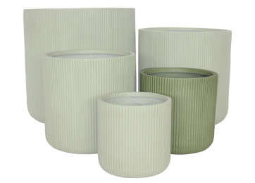 30CM VERA CYLINDER POT - GREEN