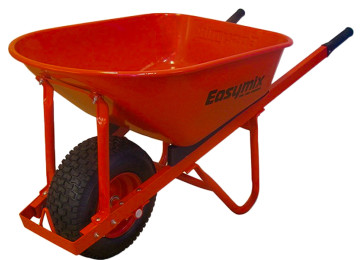 EASYMIX STEEL H/DUTY WHEEL BARROW - 100L (RED)